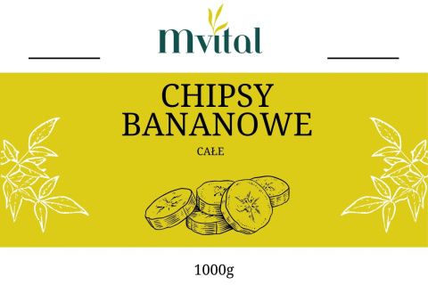 Chipsy bananowe-całe 1000g Chipsy bananowe-całe 1000g